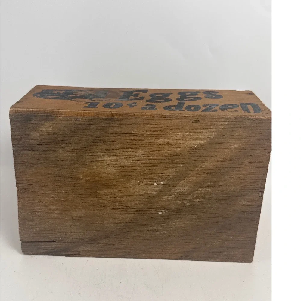 Wooden Egg Crate Carrier OS Brown Farmhouse Rustic 8 Wooden Egg